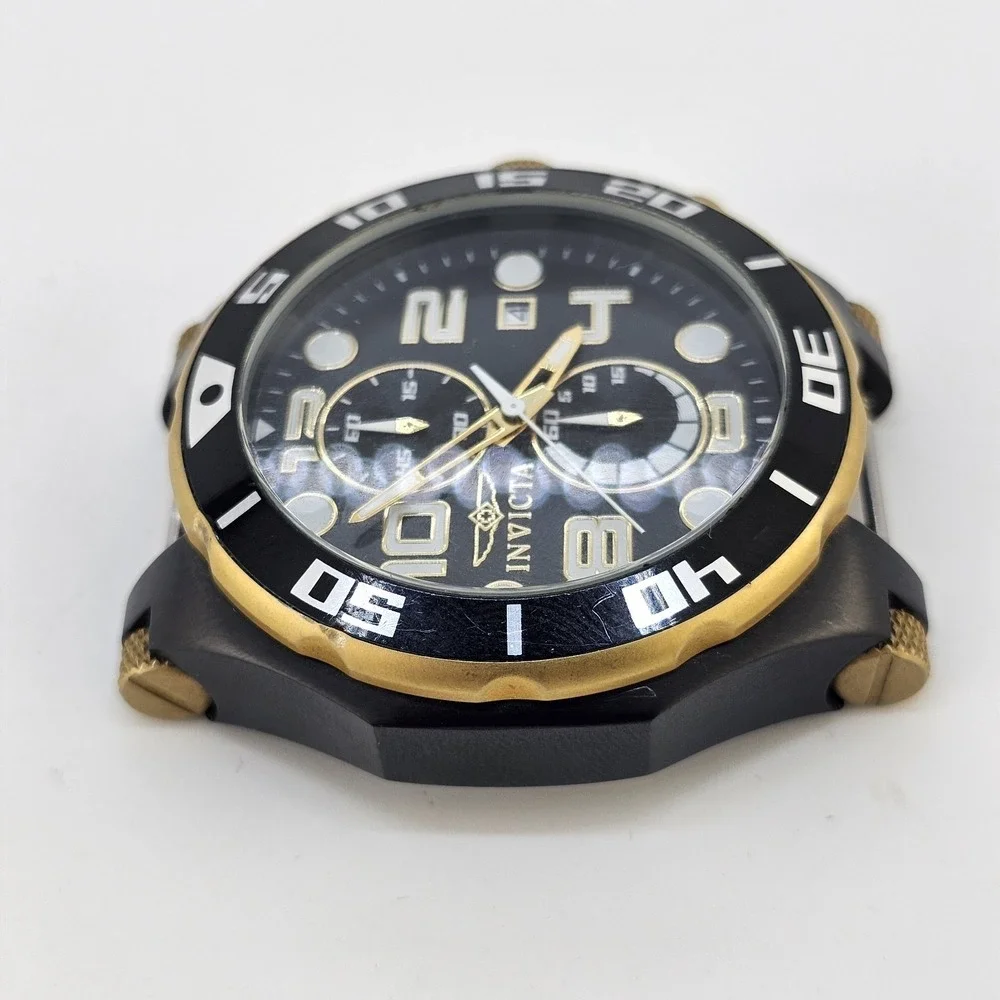 Invicta Pro Driver Men's Watch 50MM Black Dial Date Indicator New Battery